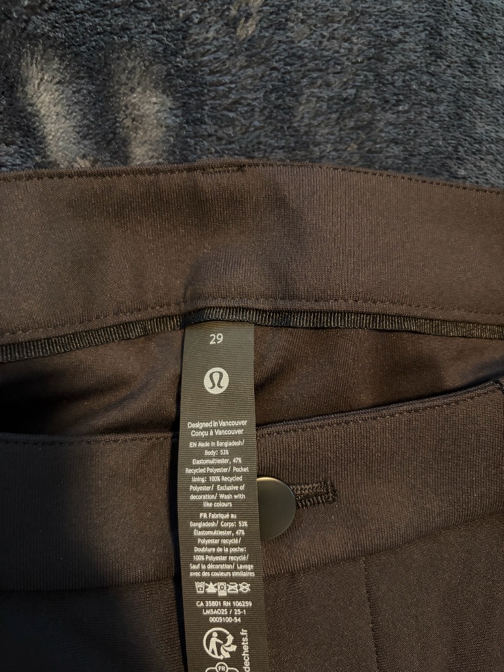 Men's Lululemon Skinny Fit ABC Warpstreme Pants – Black - Picture 4 of 4